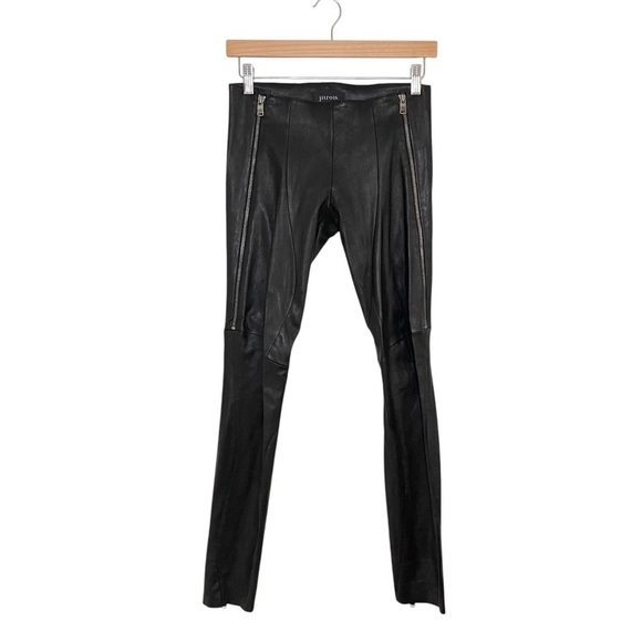 Jitrois Quickie Black Pants Lambskin Stretch Leather Skinny Trouser FR 36 US 4 - Picture 4 of 16